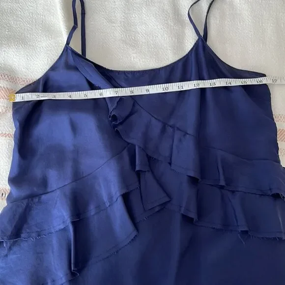 Banana Republic Silk Camisole Tank Top Navy‎ Blue Size Small - Picture 5 of 6